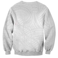 Samoan DNA Art Tattoo Sweatshirt Polynesian Pattern All White LT03 - Polynesian Pride