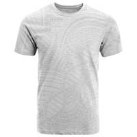 Samoan DNA Art Tattoo T Shirt Polynesian Pattern All White LT03 White - Polynesian Pride