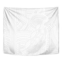 Samoan DNA Art Tattoo Tapestry Polynesian Pattern All White LT03 - Polynesian Pride
