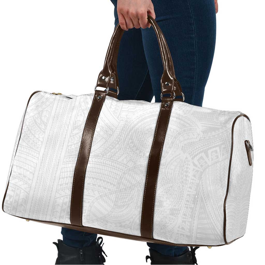 Samoan DNA Art Tattoo Travel Bag Polynesian Pattern All White LT03 - Polynesian Pride