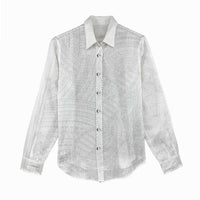 Samoan DNA Art Tattoo Women Casual Shirt Polynesian Pattern All White LT03 - Polynesian Pride