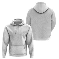 Samoan DNA Art Tattoo Zip Hoodie Polynesian Pattern All White LT03 - Polynesian Pride
