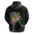 Hawaii Pikake and Maile Lei Hoodie Honu Polynesian Pattern Black Color