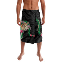 Hawaii Pikake and Maile Lei Lavalava Honu Polynesian Pattern Black Color LT03 Black - Polynesian Pride