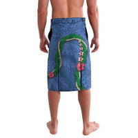 Hawaii Pikake and Maile Lei Lavalava Honu Polynesian Pattern Blue Color LT03 - Polynesian Pride