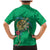 Hawaii Pikake and Maile Lei Family Matching Mermaid Dress and Hawaiian Shirt Honu Polynesian Pattern Green Color