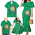 Hawaii Pikake and Maile Lei Family Matching Mermaid Dress and Hawaiian Shirt Honu Polynesian Pattern Green Color