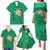 Hawaii Pikake and Maile Lei Family Matching Puletasi and Hawaiian Shirt Honu Polynesian Pattern Green Color