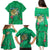 Hawaii Pikake and Maile Lei Family Matching Puletasi and Hawaiian Shirt Honu Polynesian Pattern Green Color