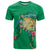 Hawaii Pikake and Maile Lei T Shirt Honu Polynesian Pattern Green Color