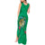 Hawaii Pikake and Maile Lei Tank Maxi Dress Honu Polynesian Pattern Green Color