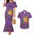 Hawaii Pikake and Maile Lei Couples Matching Mermaid Dress and Hawaiian Shirt Honu Polynesian Pattern Pink Color