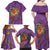 Hawaii Pikake and Maile Lei Family Matching Off Shoulder Maxi Dress and Hawaiian Shirt Honu Polynesian Pattern Pink Color