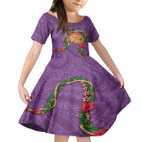 Hawaii Pikake and Maile Lei Family Matching Tank Maxi Dress and Hawaiian Shirt Honu Polynesian Pattern Pink Color