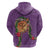 Hawaii Pikake and Maile Lei Zip Hoodie Honu Polynesian Pattern Pink Color