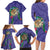 Hawaii Pikake and Maile Lei Family Matching Long Sleeve Bodycon Dress and Hawaiian Shirt Honu Polynesian Pattern Purple Color