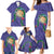 Hawaii Pikake and Maile Lei Family Matching Mermaid Dress and Hawaiian Shirt Honu Polynesian Pattern Purple Color