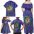 Hawaii Pikake and Maile Lei Family Matching Off Shoulder Maxi Dress and Hawaiian Shirt Honu Polynesian Pattern Purple Color