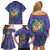 Hawaii Pikake and Maile Lei Family Matching Off Shoulder Short Dress and Hawaiian Shirt Honu Polynesian Pattern Purple Color