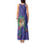 Hawaii Pikake and Maile Lei Tank Maxi Dress Honu Polynesian Pattern Purple Color