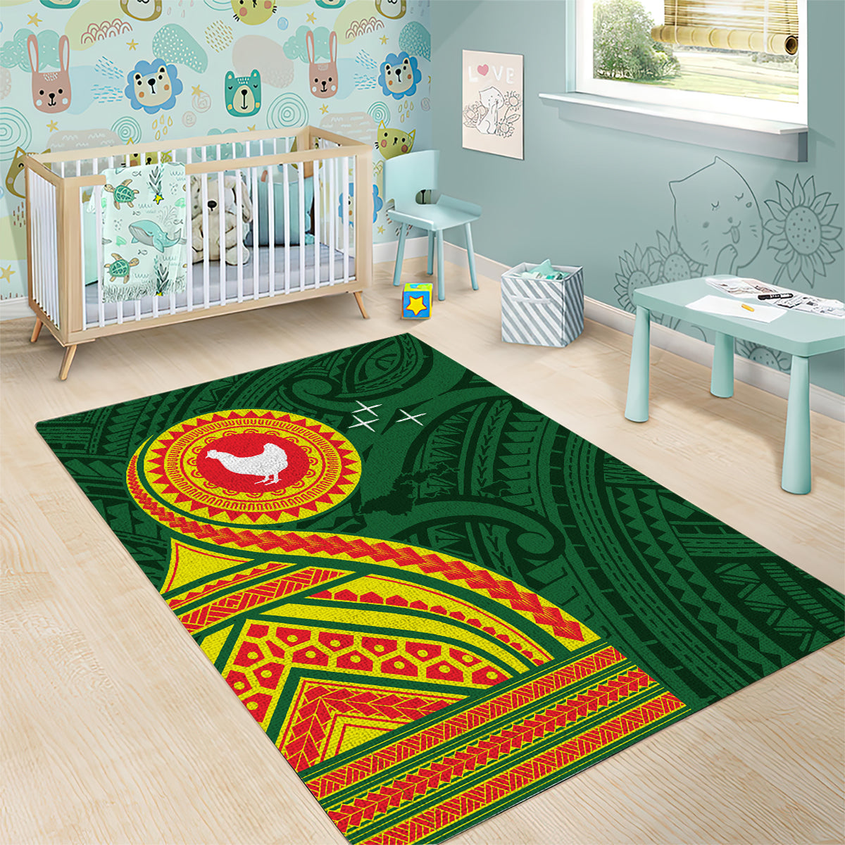 Manu'a Cession Day Area Rug Polynesian Pattern