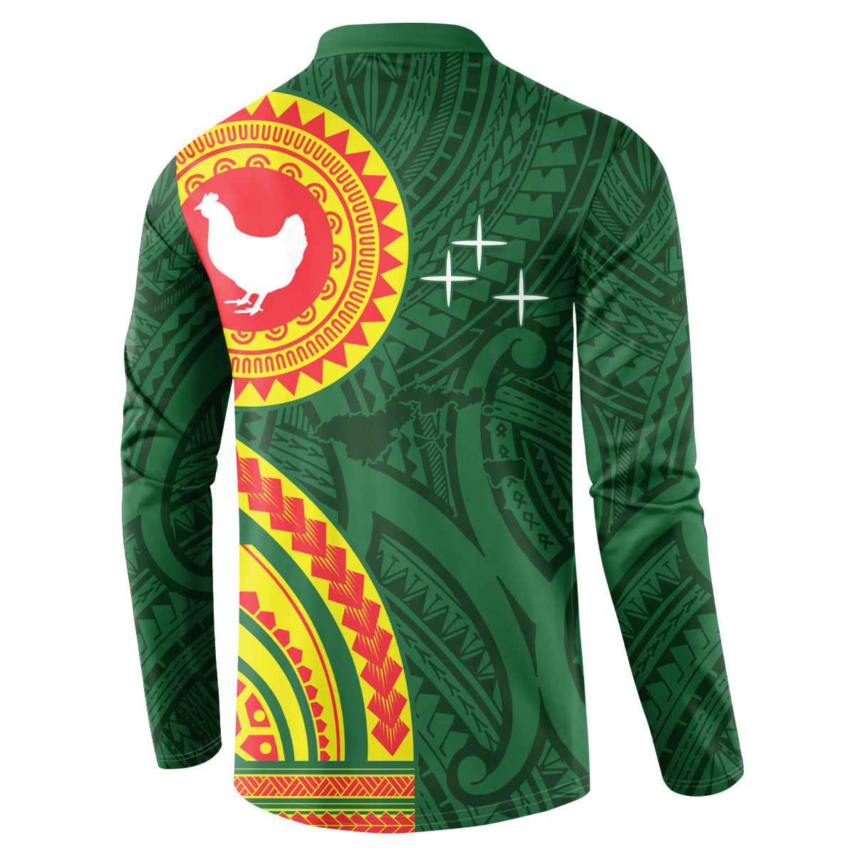 Manu'a Cession Day Button Sweatshirt Polynesian Pattern LT03 - Polynesian Pride