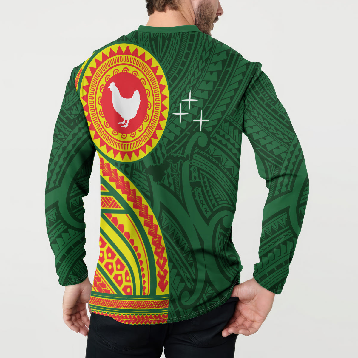 Manu'a Cession Day Button Sweatshirt Polynesian Pattern LT03 - Polynesian Pride