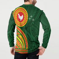 Manu'a Cession Day Button Sweatshirt Polynesian Pattern LT03 - Polynesian Pride