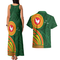 Manu'a Cession Day Couples Matching Tank Maxi Dress and Hawaiian Shirt Polynesian Pattern LT03 - Polynesian Pride