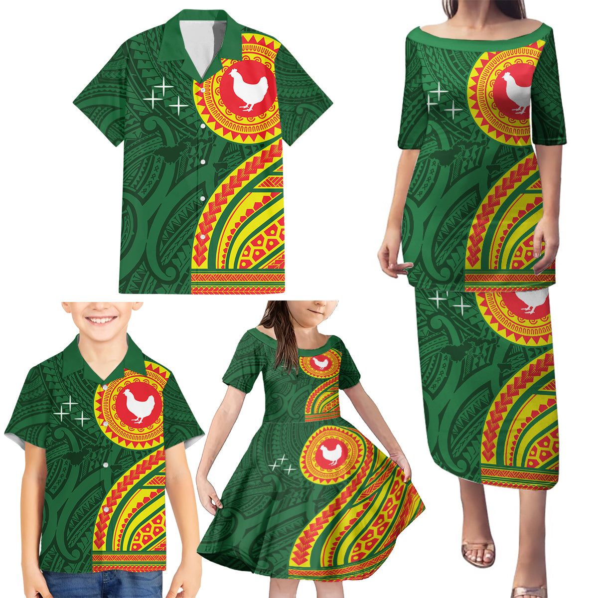 Manu'a Cession Day Family Matching Puletasi and Hawaiian Shirt Polynesian Pattern LT03 - Polynesian Pride