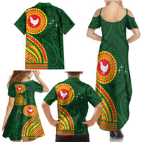 Manu'a Cession Day Family Matching Summer Maxi Dress and Hawaiian Shirt Polynesian Pattern LT03 - Polynesian Pride