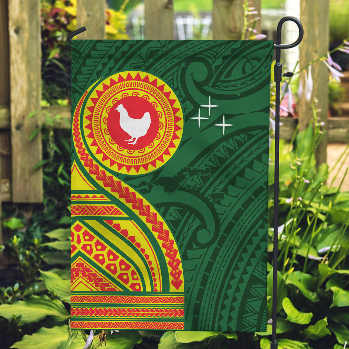 Manu'a Cession Day Garden Flag Polynesian Pattern LT03 Garden Flag Green - Polynesian Pride