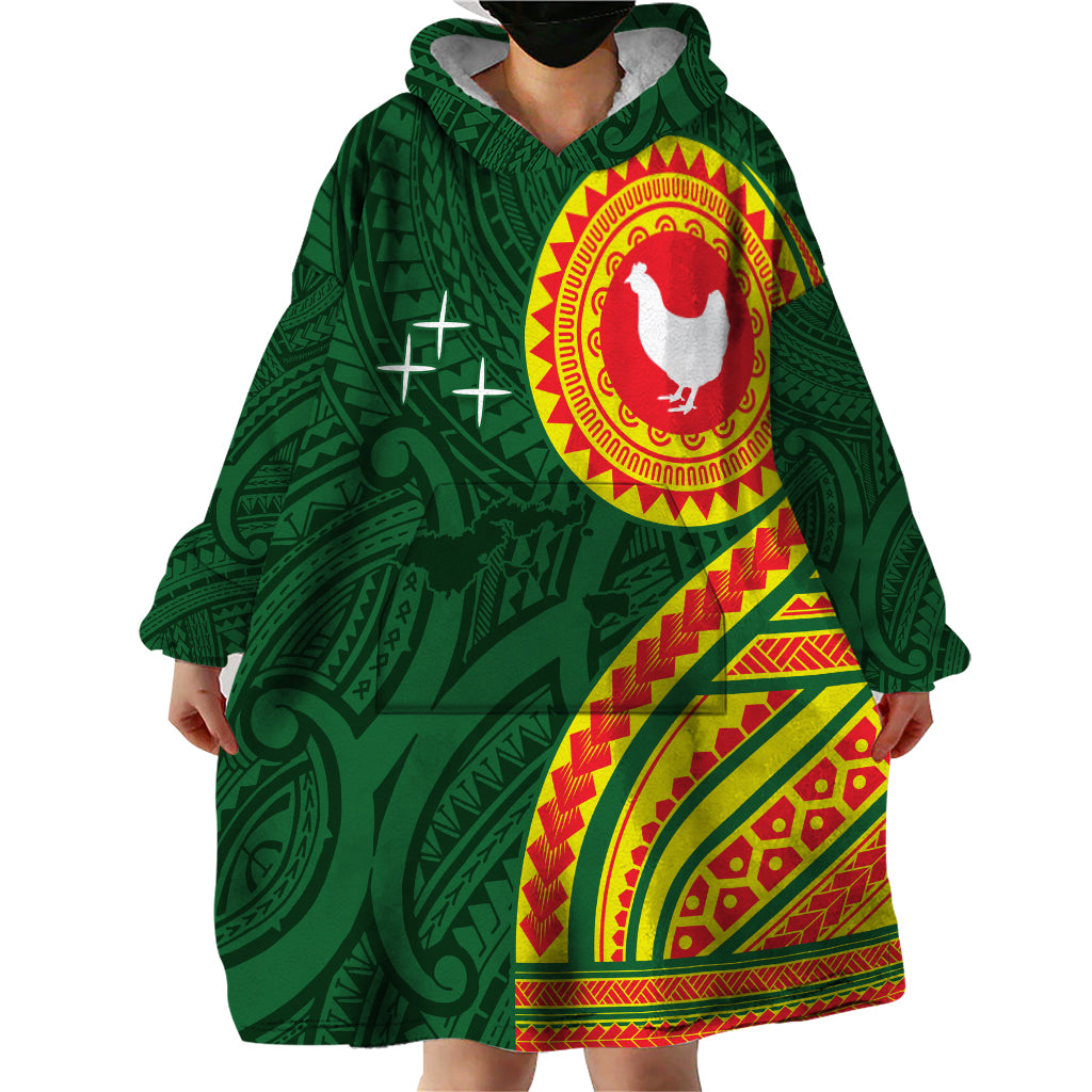 Manu'a Cession Day Wearable Blanket Hoodie Polynesian Pattern LT03 - Polynesian Pride