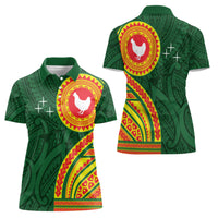 Manu'a Cession Day Women Polo Shirt Polynesian Pattern LT03 - Polynesian Pride