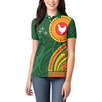 Manu'a Cession Day Women Polo Shirt Polynesian Pattern LT03 - Polynesian Pride