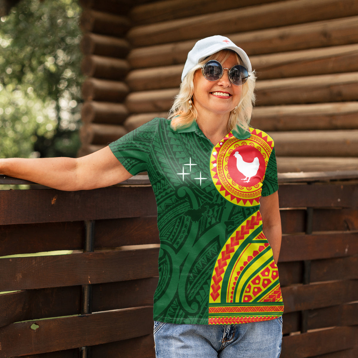Manu'a Cession Day Women Polo Shirt Polynesian Pattern LT03 - Polynesian Pride