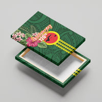 Manu'a Cession Day 120th Anniversary Canvas Wall Art Polynesian Pattern and Hibiscus Flower LT03 - Polynesian Pride