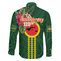 Manu'a Cession Day 120th Anniversary Family Matching Long Sleeve Bodycon Dress and Hawaiian Shirt Polynesian Pattern and Hibiscus Flower