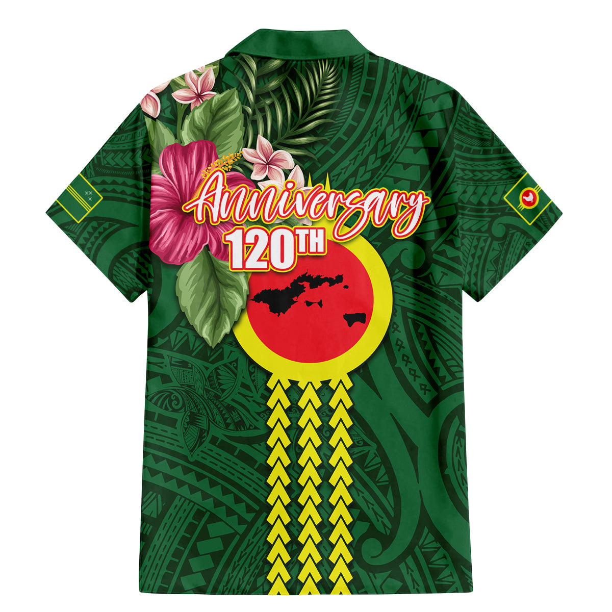 Manu'a Cession Day 120th Anniversary Family Matching Mermaid Dress and Hawaiian Shirt Polynesian Pattern and Hibiscus Flower