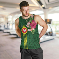 Manu'a Cession Day 120th Anniversary Men Tank Top Polynesian Pattern and Hibiscus Flower LT03 Green - Polynesian Pride