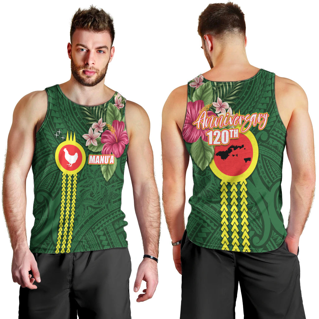 Manu'a Cession Day 120th Anniversary Men Tank Top Polynesian Pattern and Hibiscus Flower LT03 - Polynesian Pride