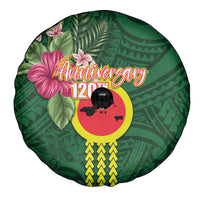 Manu'a Cession Day 120th Anniversary Spare Tire Cover Polynesian Pattern and Hibiscus Flower LT03 - Polynesian Pride