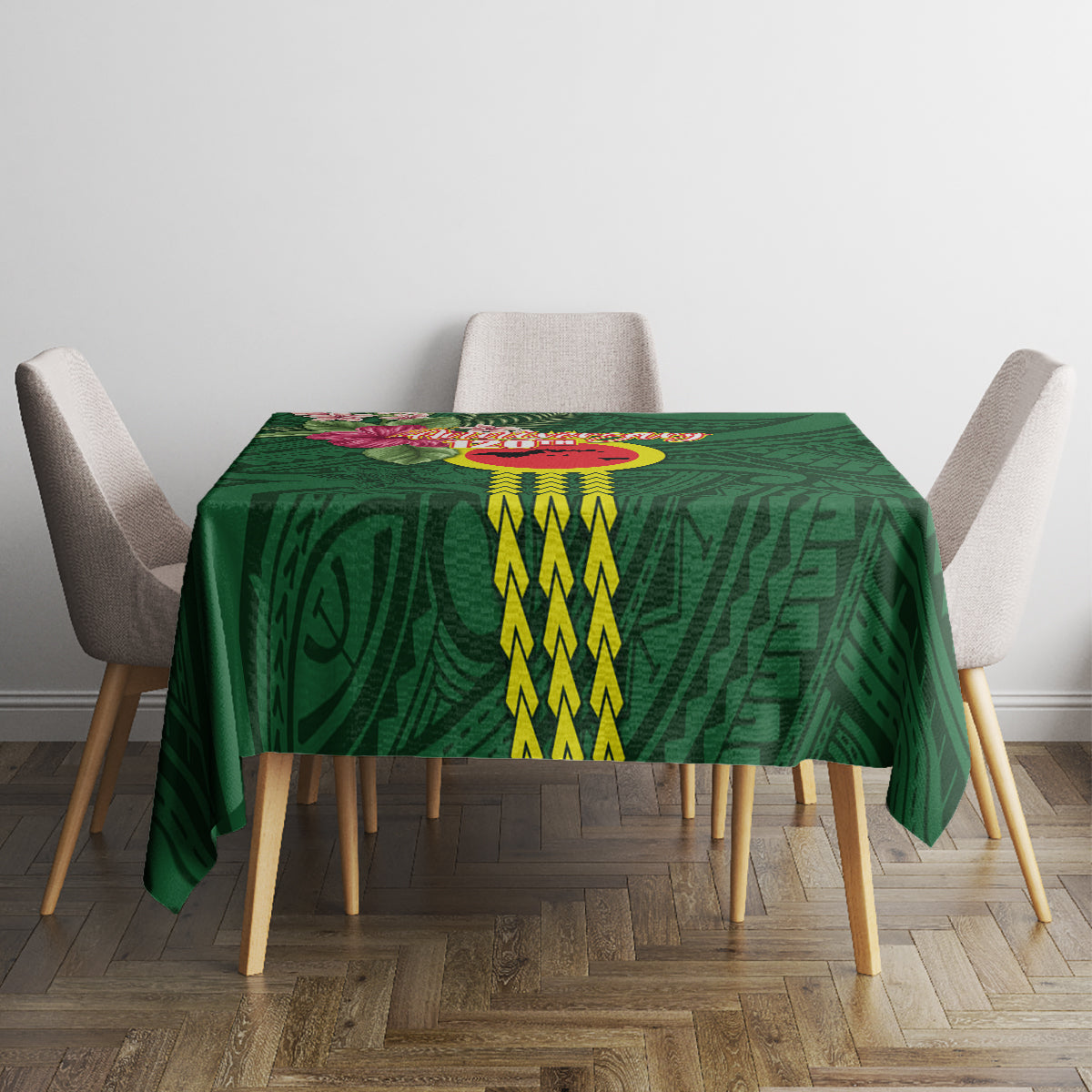 Manu'a Cession Day 120th Anniversary Tablecloth Polynesian Pattern and Hibiscus Flower LT03 - Polynesian Pride