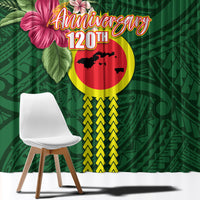 Manu'a Cession Day 120th Anniversary Window Curtain Polynesian Pattern and Hibiscus Flower LT03 - Polynesian Pride