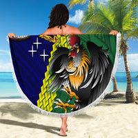 Manu'a Island and American Samoa Beach Blanket Rooster and Eagle Mascot LT03 - Polynesian Pride