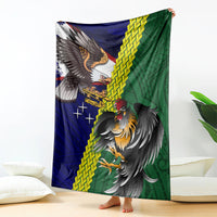 Manu'a Island and American Samoa Blanket Rooster and Eagle Mascot LT03 - Polynesian Pride