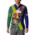 Manu'a Island and American Samoa Button Sweatshirt Rooster and Eagle Mascot