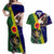 Manu'a Island and American Samoa Couples Matching Off Shoulder Maxi Dress and Hawaiian Shirt Rooster and Eagle Mascot