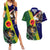 Manu'a Island and American Samoa Couples Matching Summer Maxi Dress and Hawaiian Shirt Rooster and Eagle Mascot