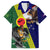 Manu'a Island and American Samoa Family Matching Long Sleeve Bodycon Dress and Hawaiian Shirt Rooster and Eagle Mascot